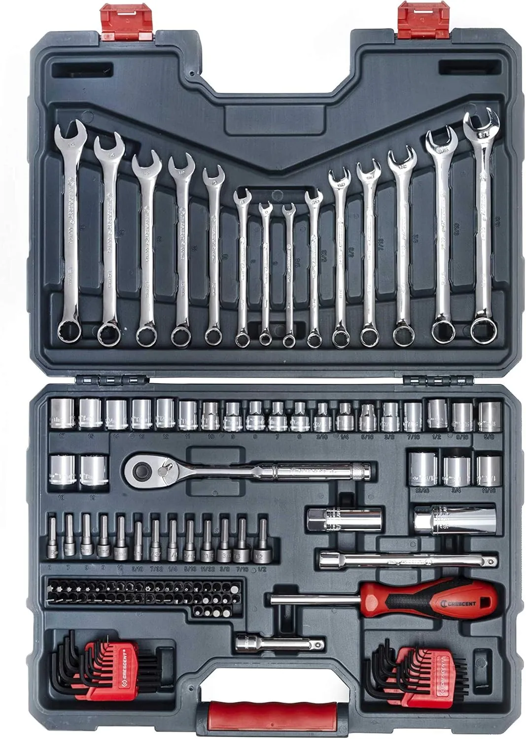 Crescent 128 Piece 3/8" Drive 12 Point Standard SAE/Metric Mechanics Tool Set - CTK128C
