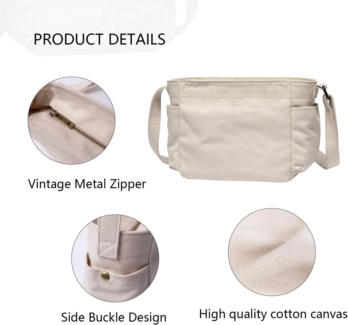 Crossbody Bag with Side Buckle Design Camera Bag messenger cloth bag female bag