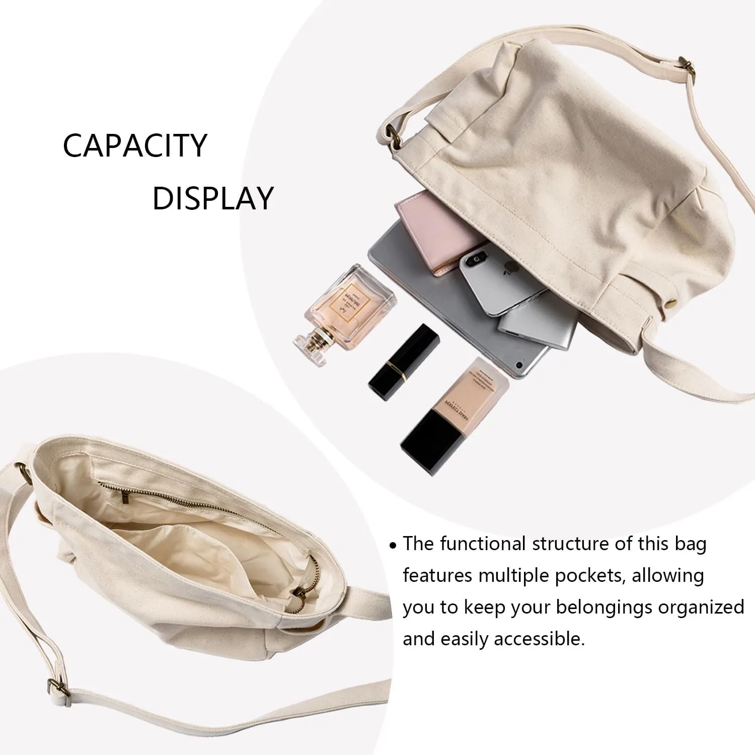 Crossbody Bag with Side Buckle Design Camera Bag messenger cloth bag female bag