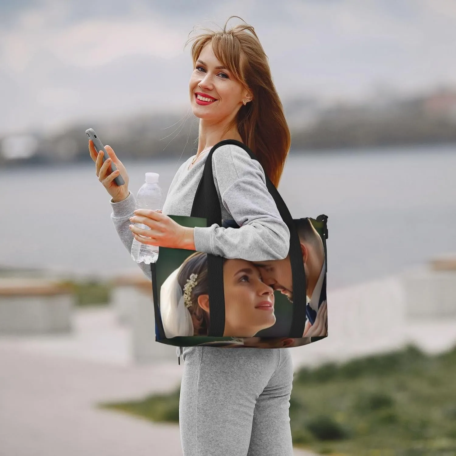 Custom Honeymoon Travel Bag with Your Photo Customized Photo Duffel Bags for Men Women Personalized Shoulder Bag Wedding Party Gifts