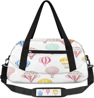 Cute And Sweet Hot Air Balloon Duffel Bag for Women Men Travel Bag Small Gym Bag Waterproof Workout Overnight Tote Bag for Sport Dance Weekend Yoga