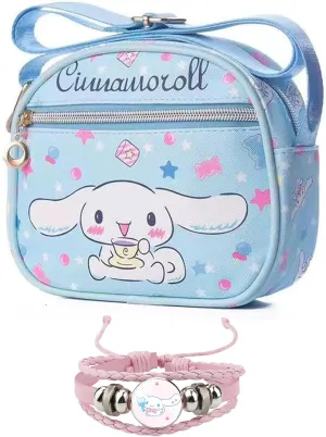 Cute Kitty Cat Crossbody Bag with Adjustable Shoulder Strap and Bracelet Charm Handbag Wallet Purse Shoulder Bag Coin Pouch