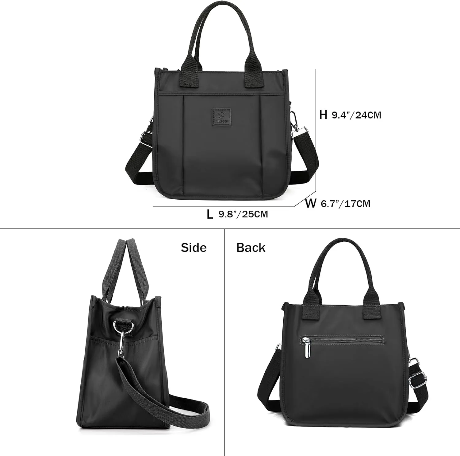 Cute Small Tote Bag for Women with Zipper Multi Pockets, Mini Crossbody Purse Tote Handbags for Work Travel Beach