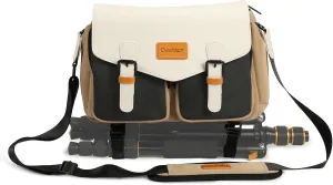 Cwatcun Camera Bag Camera Crossbody Shoulder Messenger Case, Travel Photography Bag for Men/Women with Tripod Holder for Canon, Nikon, Sony, Fuji DSLR/SLR/Mirrorless Cameras, Lens and Accessories