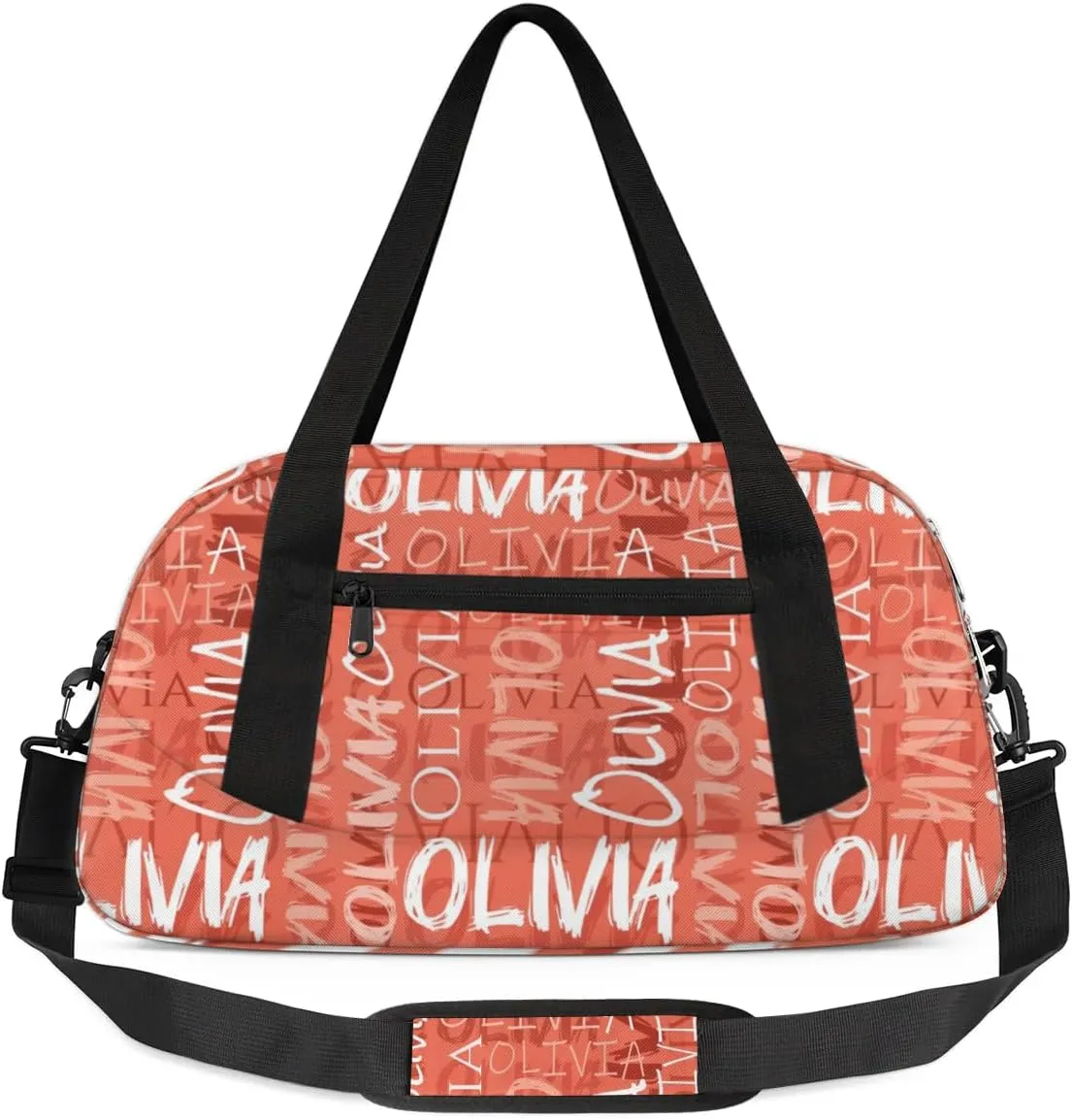 Dance Bag Custom Sport Bag Travel Duffel Bag Personalized Duffel Overnight Bag Cheer Bag Cheerleader Bag for Girls Boys Customized Gym Bag Kids Gifts - Orange