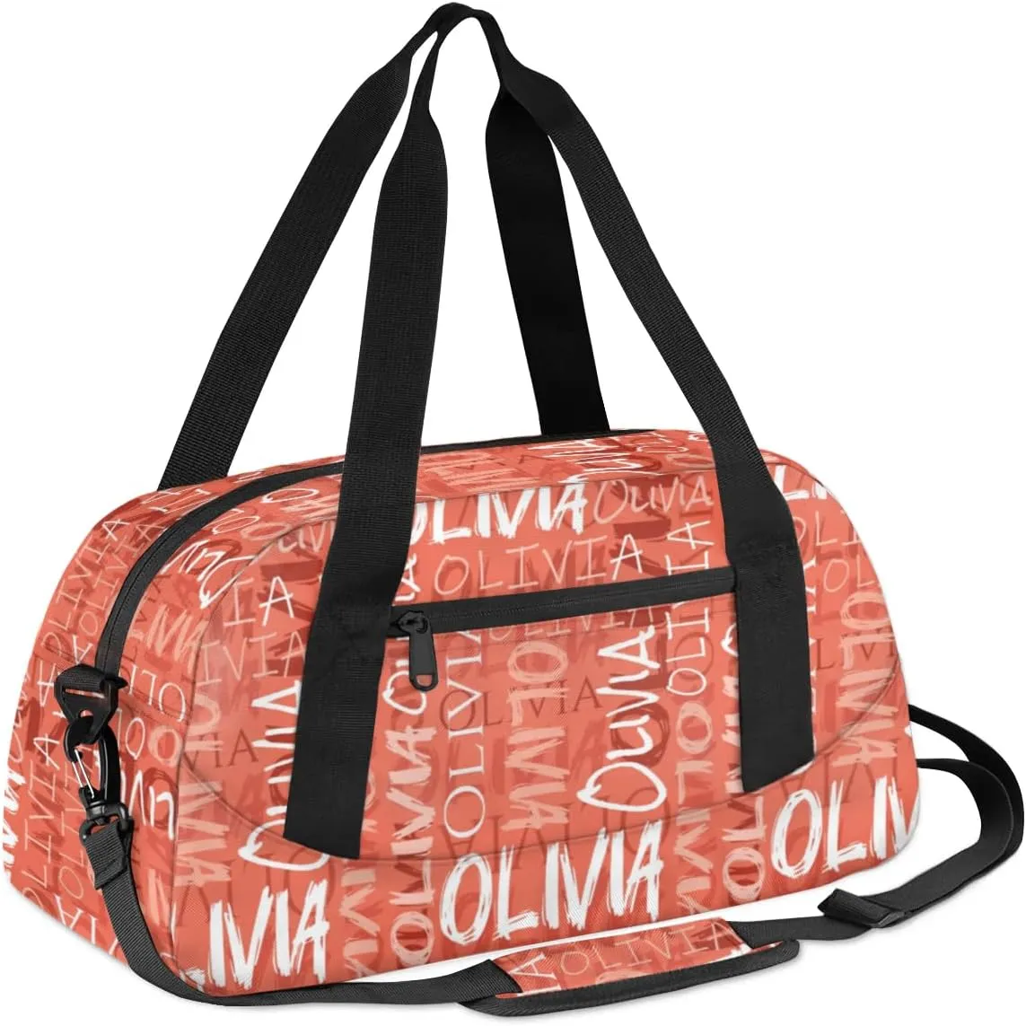 Dance Bag Custom Sport Bag Travel Duffel Bag Personalized Duffel Overnight Bag Cheer Bag Cheerleader Bag for Girls Boys Customized Gym Bag Kids Gifts - Orange