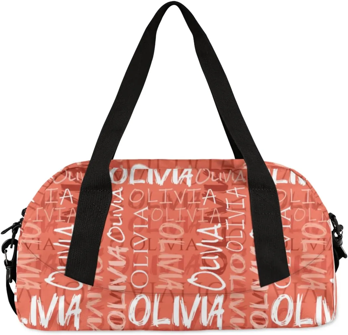 Dance Bag Custom Sport Bag Travel Duffel Bag Personalized Duffel Overnight Bag Cheer Bag Cheerleader Bag for Girls Boys Customized Gym Bag Kids Gifts - Orange