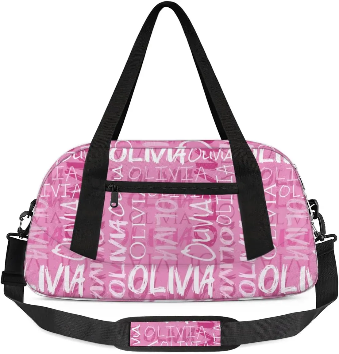 Dance Bag Custom Sport Bag Travel Duffel Bag Personalized Duffel Overnight Bag Cheer Bag Cheerleader Bag for Girls Boys Customized Gym Bag Kids Gifts - Pink