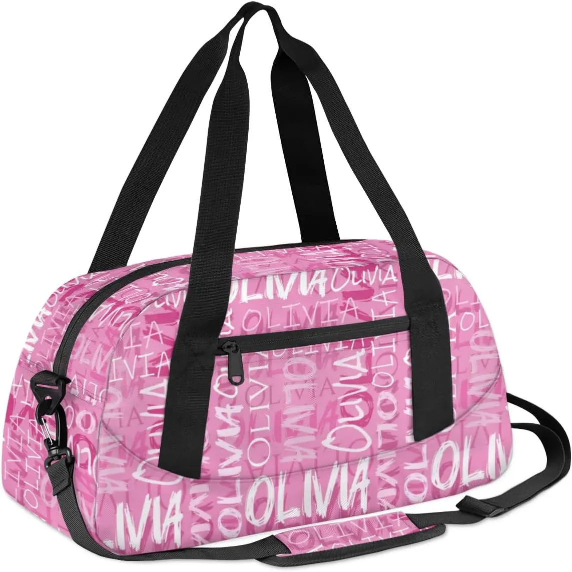 Dance Bag Custom Sport Bag Travel Duffel Bag Personalized Duffel Overnight Bag Cheer Bag Cheerleader Bag for Girls Boys Customized Gym Bag Kids Gifts - Pink