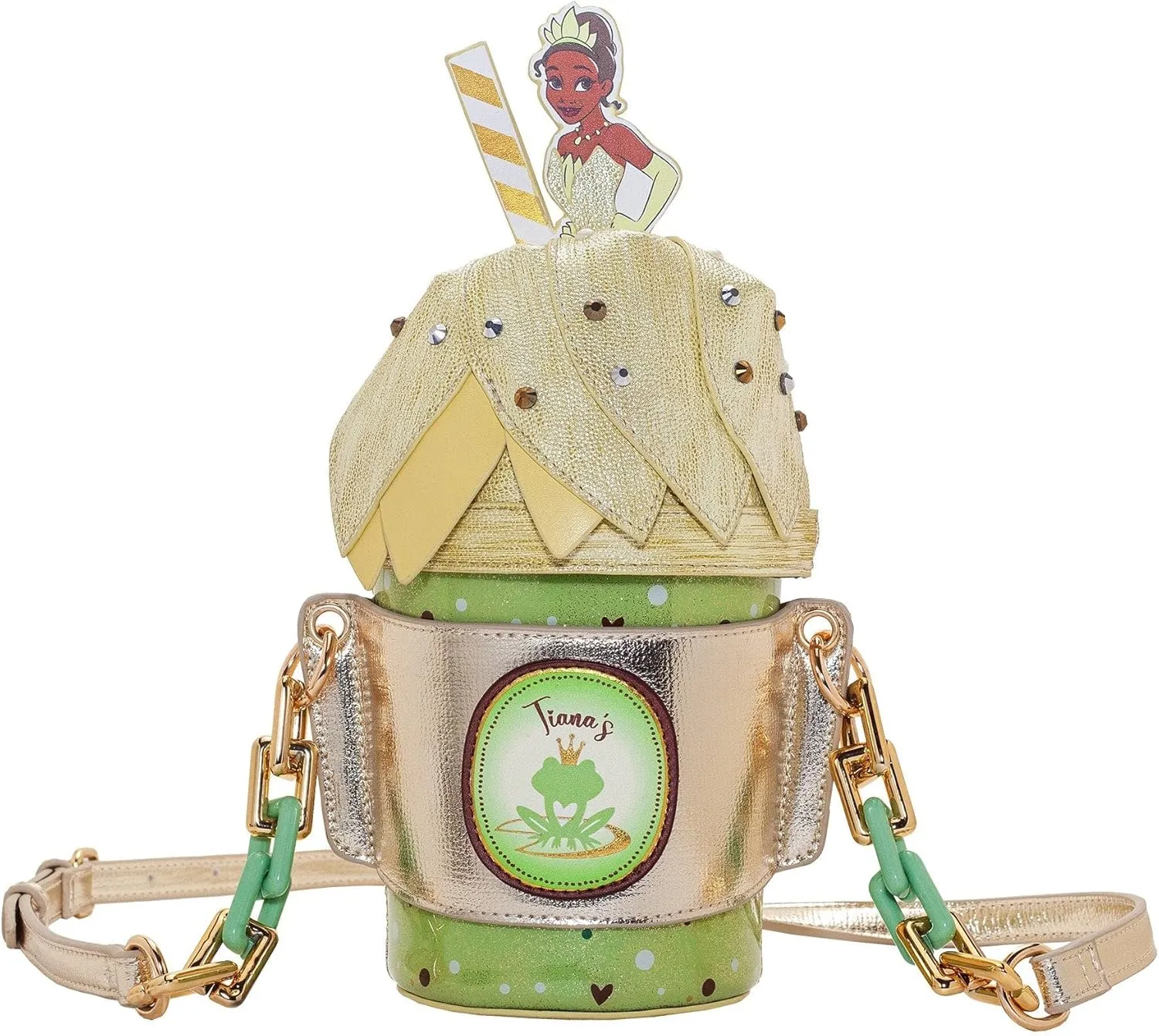 Danielle Nicole Disney Princess and the Frog Tiana The Evening Star Frappuccino Crossbody, Green
