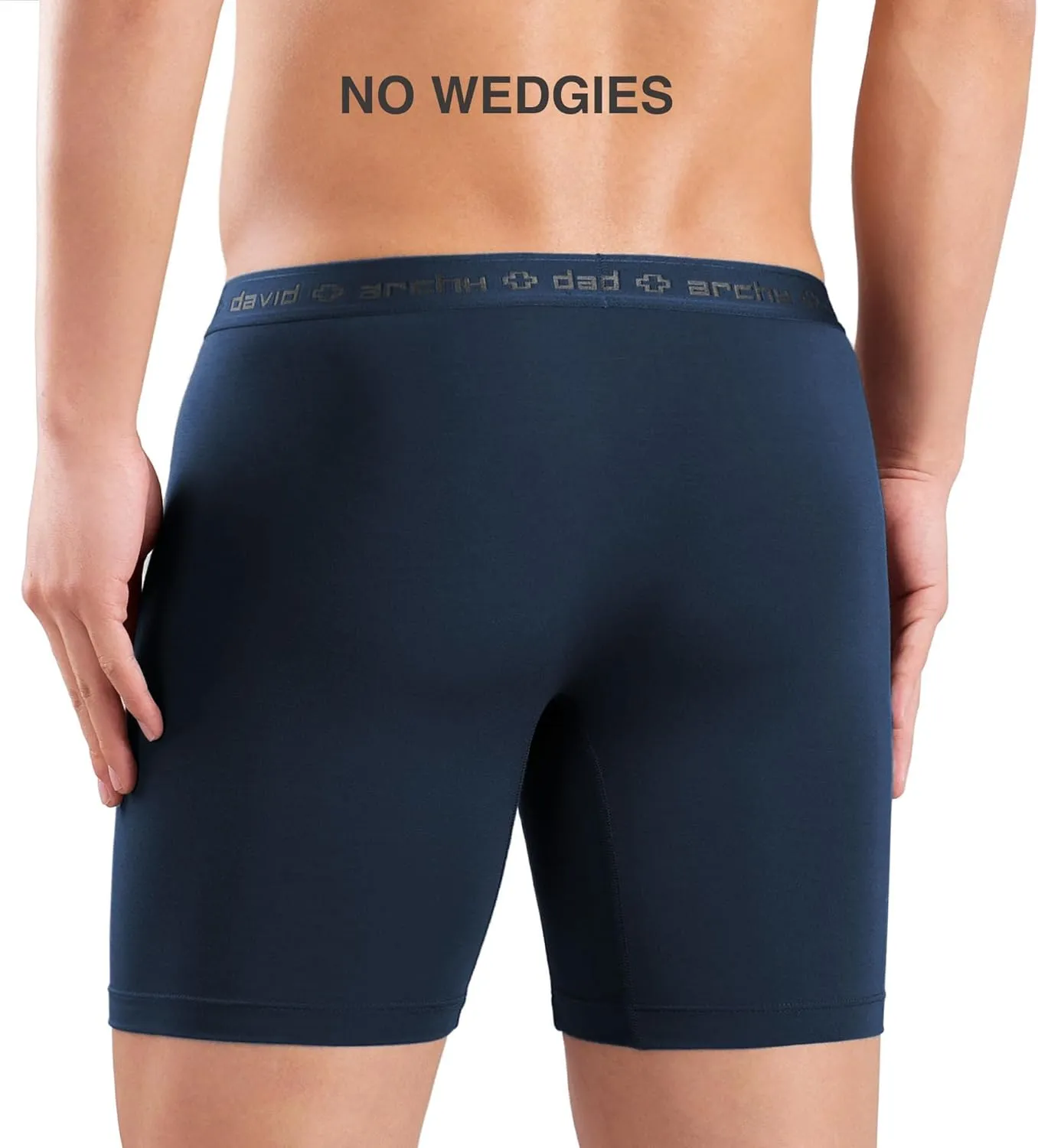 DAVID ARCHY Men's Boxer Briefs, Micro Modal Dual Pouch Trunks Support Ball Bulge Enhancing Underwear,Underwear For Man 3 Pack