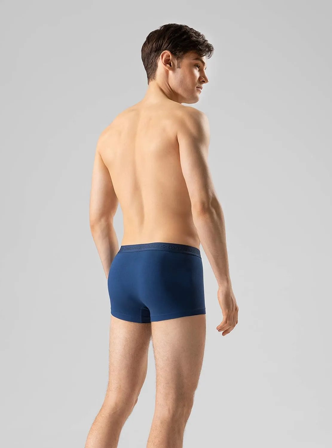 DAVID ARCHY Men's Boxer Briefs, Micro Modal Dual Pouch Trunks Support Ball Bulge Enhancing Underwear,Underwear For Man 3 Pack