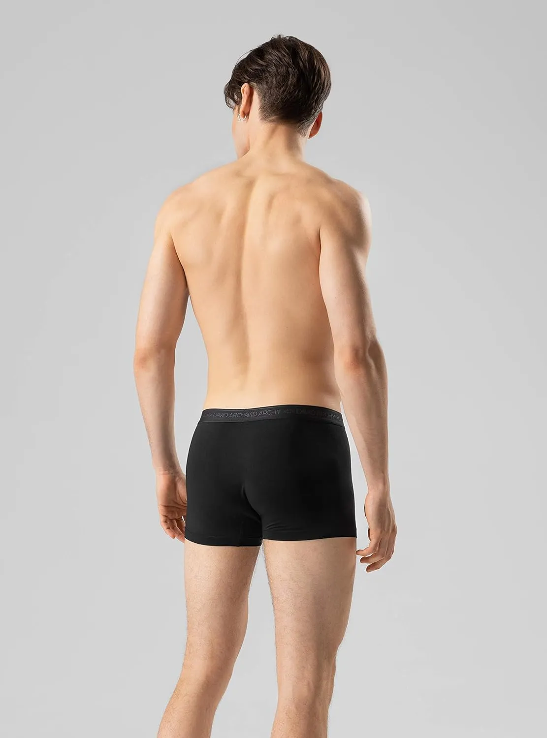 DAVID ARCHY Men's Boxer Briefs, Micro Modal Dual Pouch Trunks Support Ball Bulge Enhancing Underwear,Underwear For Man 3 Pack