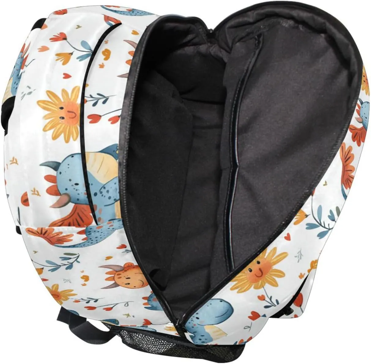 Day Backpack for Men Women Fashion Backpack With Water Bottle Pocket with Chest Strap Gift Men & Women Cartoon Sweet Bunny White