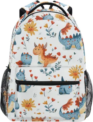 Day Backpack for Men Women Fashion Backpack With Water Bottle Pocket with Chest Strap Gift Men & Women Cartoon Sweet Bunny White