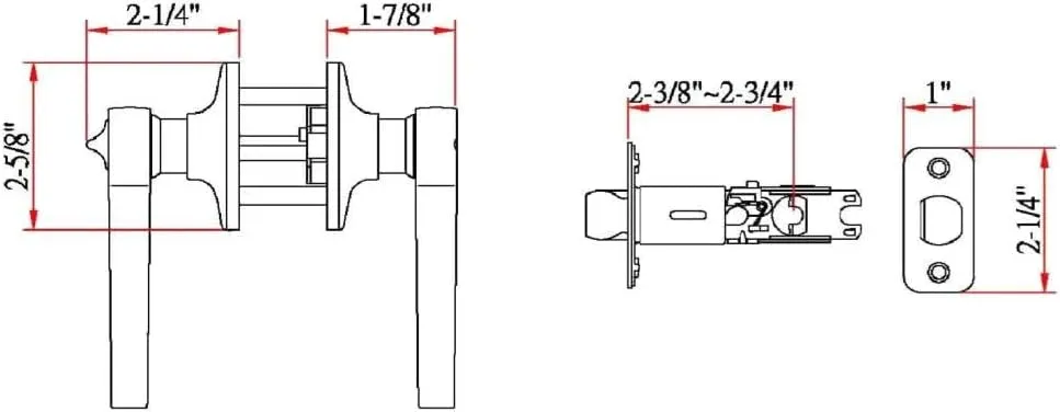 Design House 783043 Scroll Privacy Bed and Bath Door Lever Polished Brass
