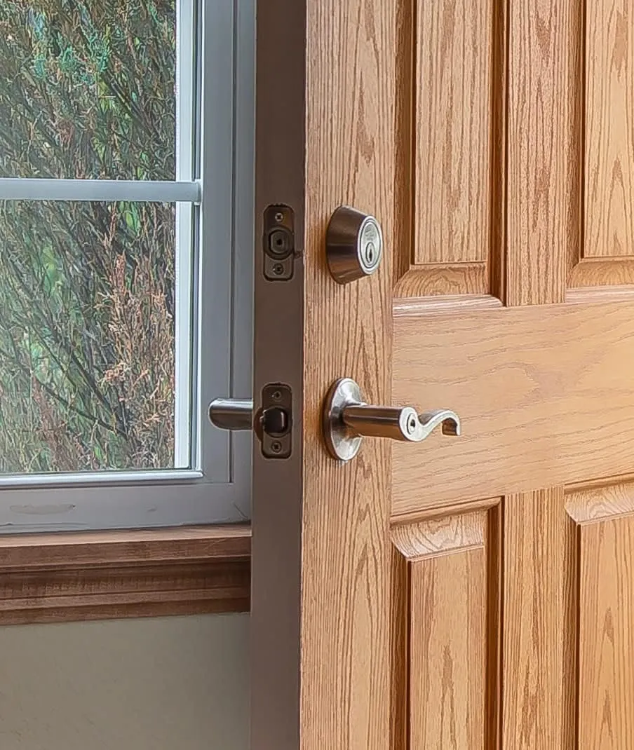 Design House 784918 Scroll Entry Door Lever Satin Nickel