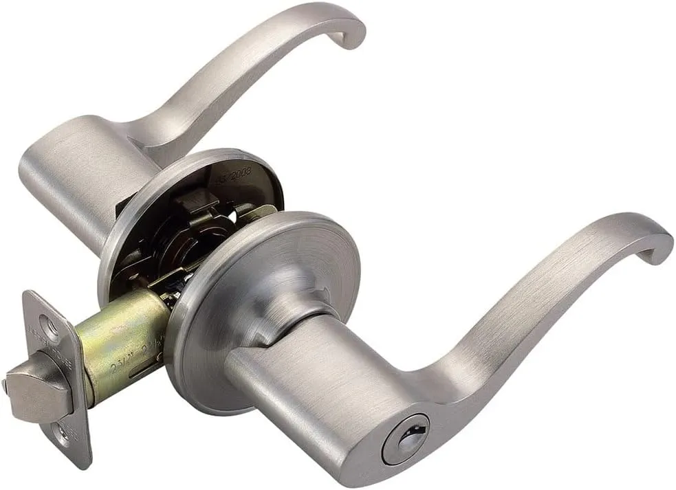 Design House 784918 Scroll Entry Door Lever Satin Nickel
