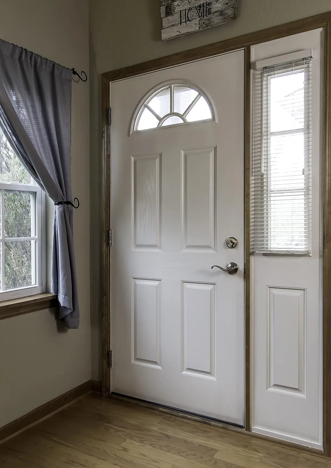 Design House 784918 Scroll Entry Door Lever Satin Nickel