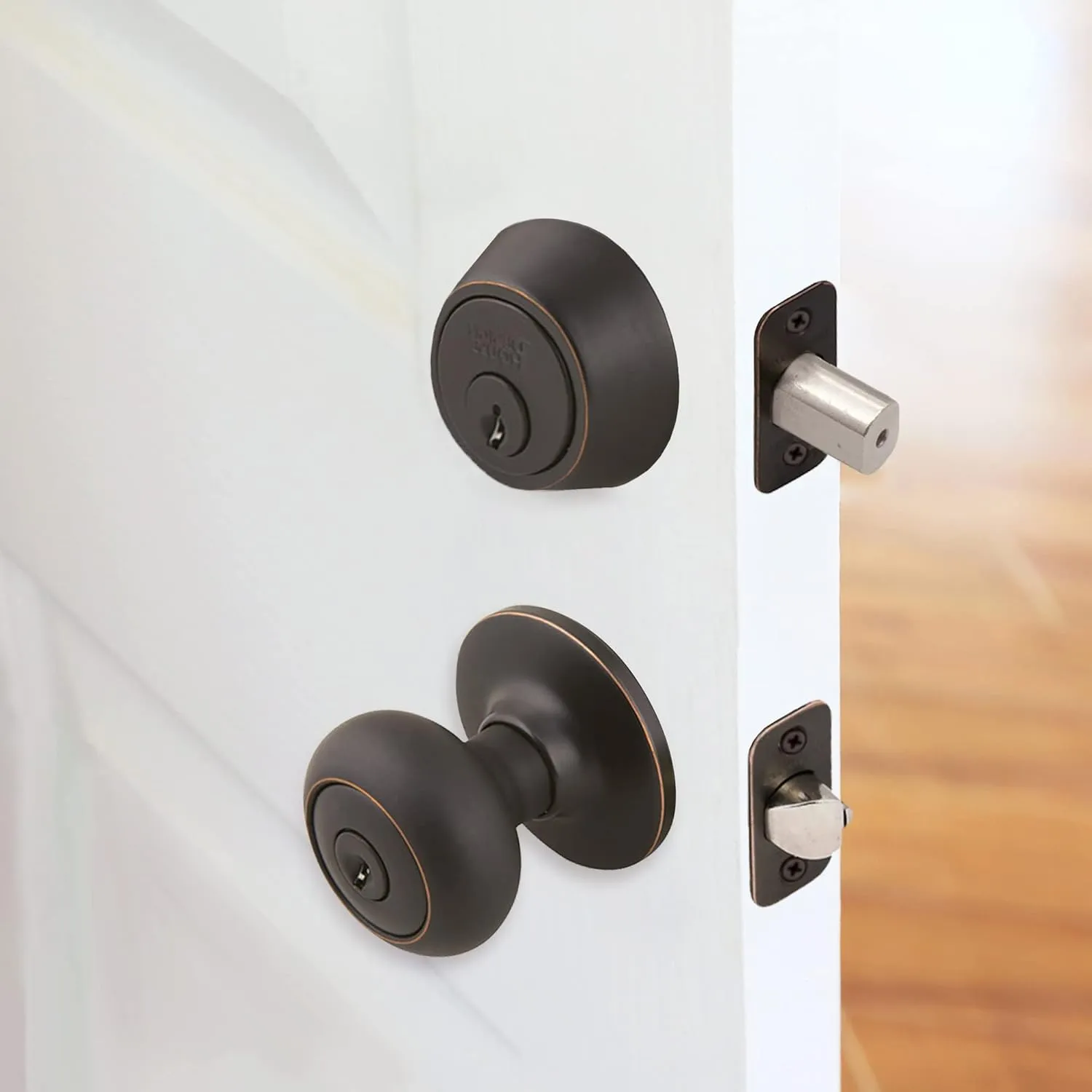 Design House 790527 2-Way Adjustable Entry Round Corner Latch Oil Rubbed Bronze