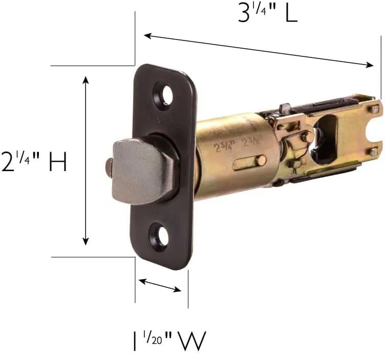 Design House 790527 2-Way Adjustable Entry Round Corner Latch Oil Rubbed Bronze