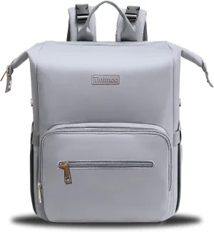 Diaper Bag Backpack, Stylish Baby Diaper Bag with Changing Pad, Baby Essentials Travel Fasion Water-Repellent Lightweight Diaper Bags with Insulated Pockets, Stroller Clips-Unisex, Cool Grey