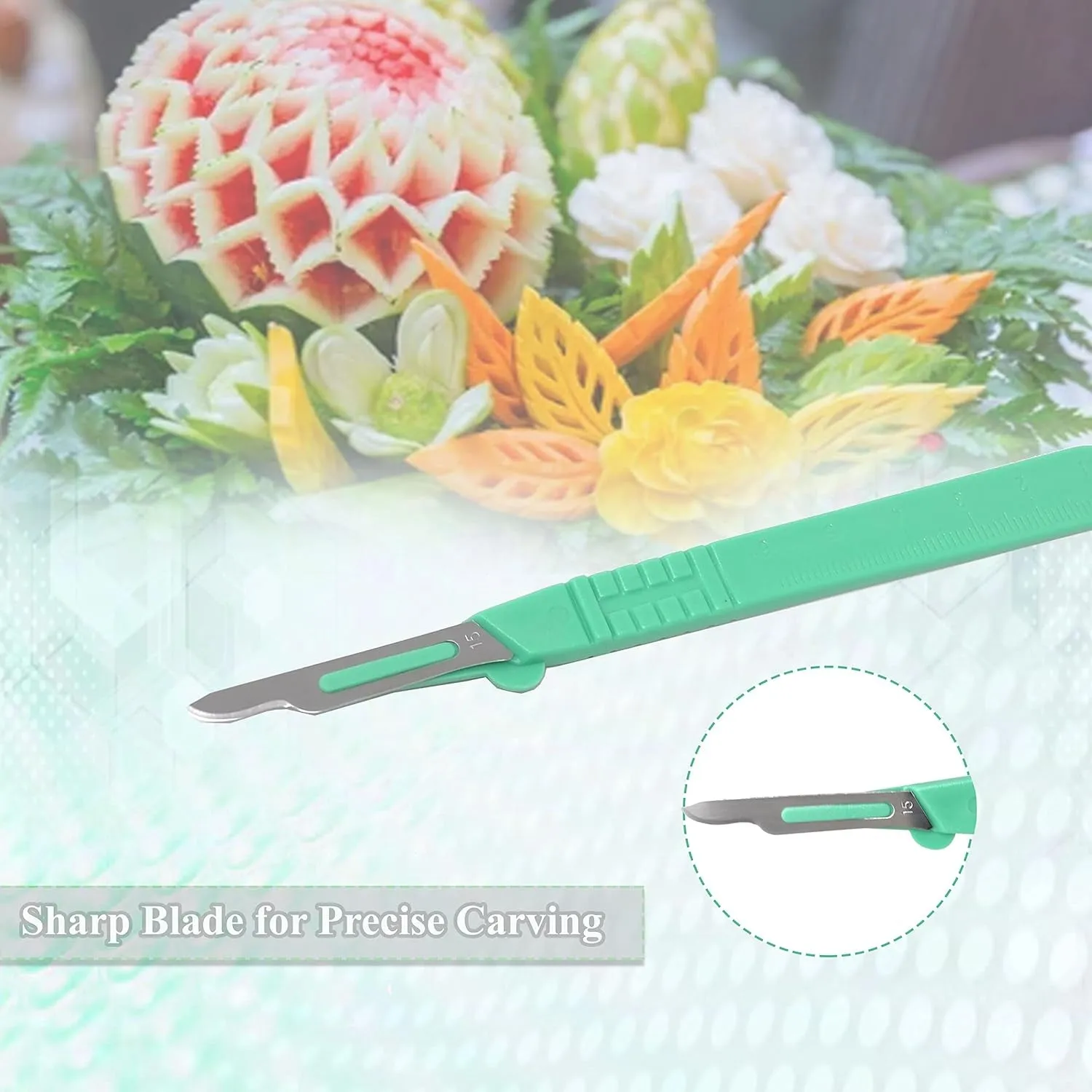 Disposable Sterile Razor Scalpel #23, Podiatry & Dermaplaning Tool, Precision Carbon-Steel Blades with Plastic Handle - Individual Pouches - Exfoliation, Dead Skin/Callus Removing & More - Box of 10