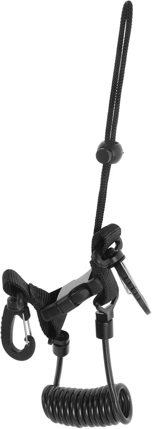 Diving Camera Lanyard with Adjustable High-Strength TPU Coiled Wire Quick Release Buckles for Secure Underwater Use Essential Scuba Diving Gear for Camera Safety