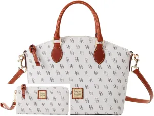 Dooney & Bourke Gretta Geena Satchel Folded Zip Wristlet Bundle