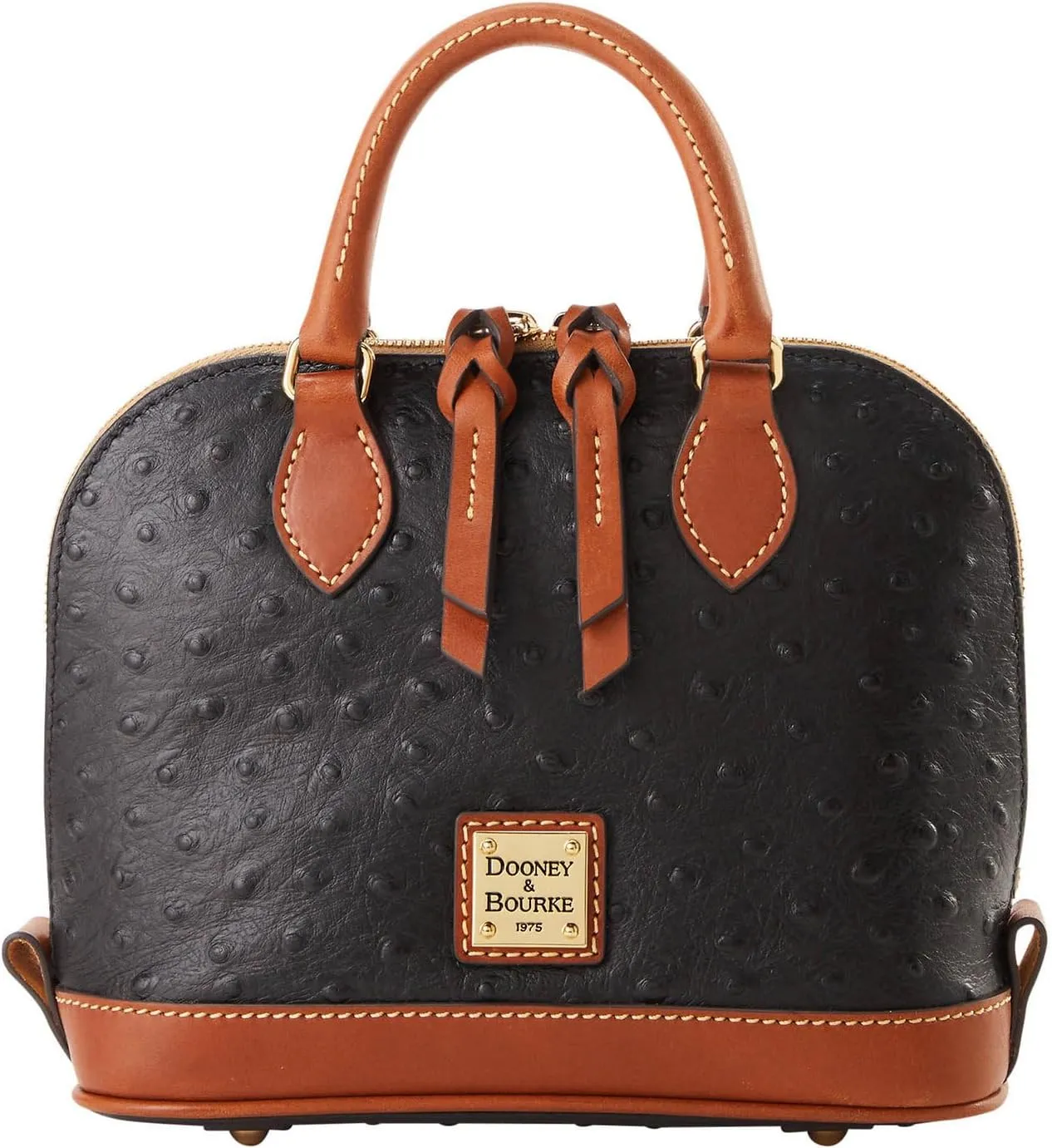 Dooney & Bourke Handbag, Ostrich Bitsy Bag Satchel - Black