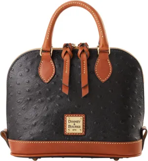 Dooney & Bourke Handbag, Ostrich Bitsy Bag Satchel - Black