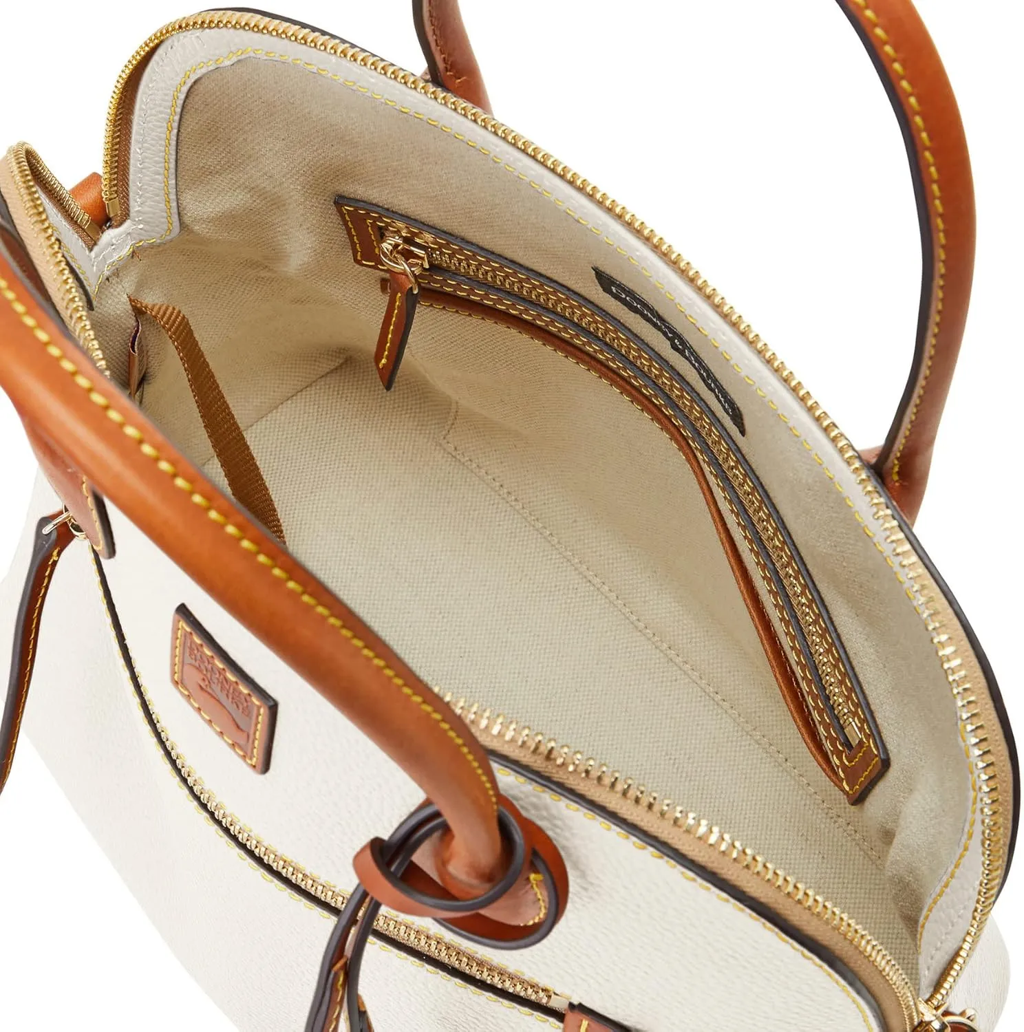 Dooney & Bourke Satchel Bags for Women, Pebble Grain Leather Domed Satchel Handbag with Optional Crossbody Bag Strap