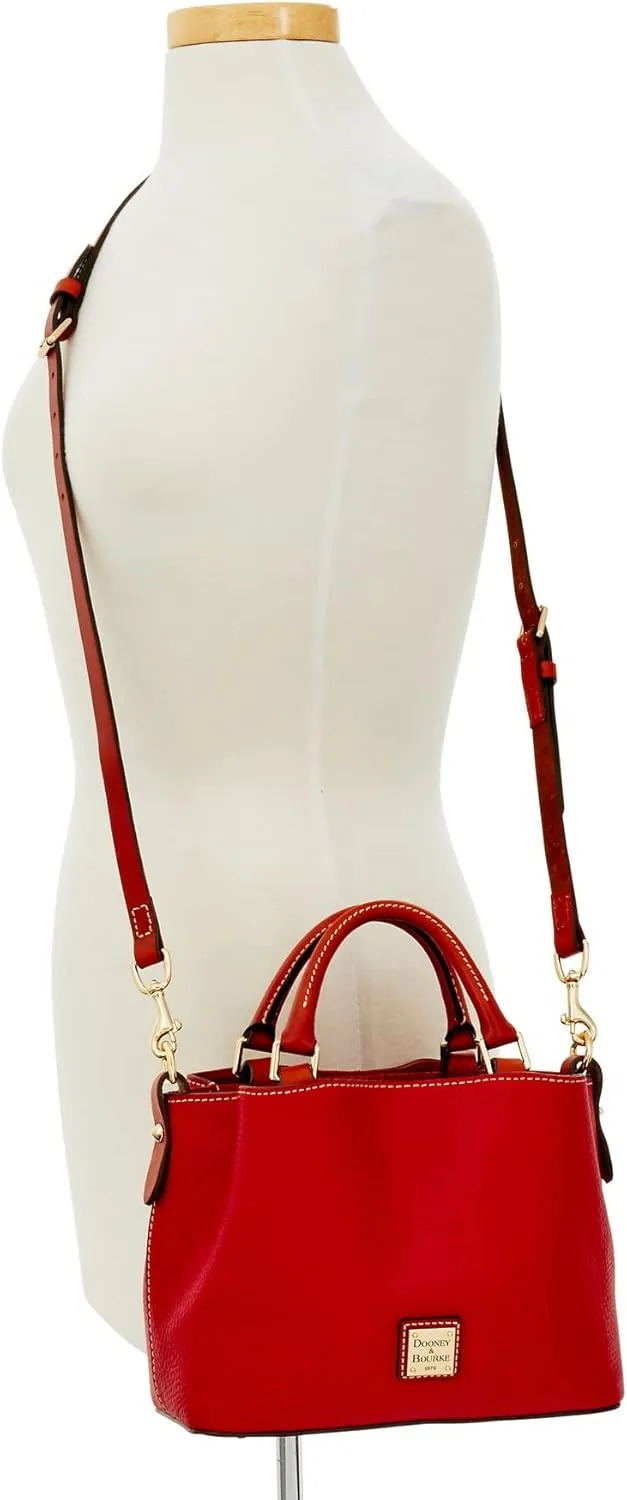 Dooney & Bourke Women's Mini Barlow Satchel in Pebble Grain Leather, Small Handbag with Adjustable, Detachable Shoulder Strap