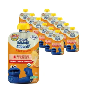 Earth's Best Organic Yogurt Smoothie Pouches, 24  Months, Immune Support Fruit Yogurt Smoothie for Toddlers 24 Months and Up, Banana Orange Pineapple, 4 Ounce Resealable Pouch (Pack of 12)
