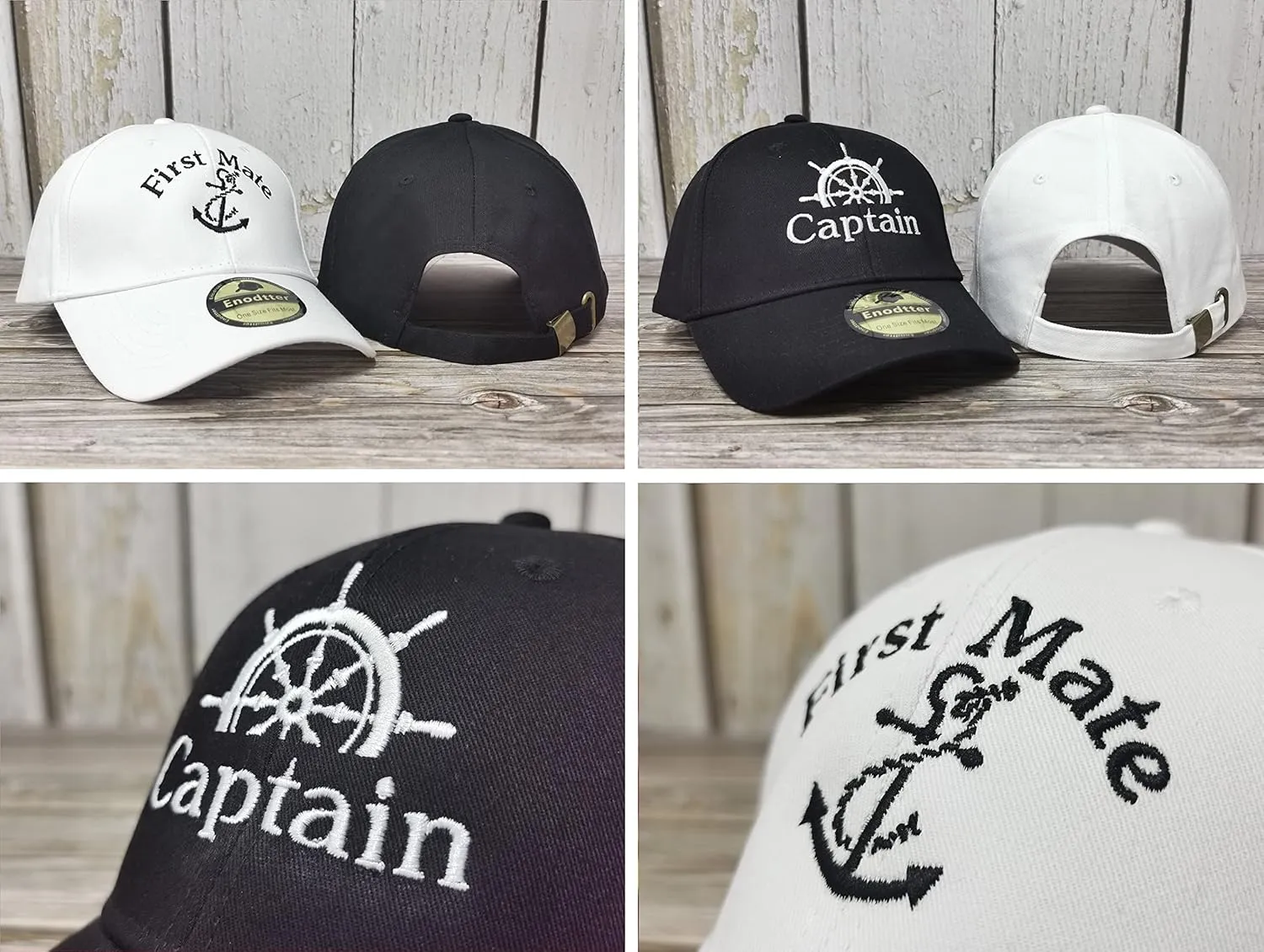 Embroidered Captain & First Mate Hats