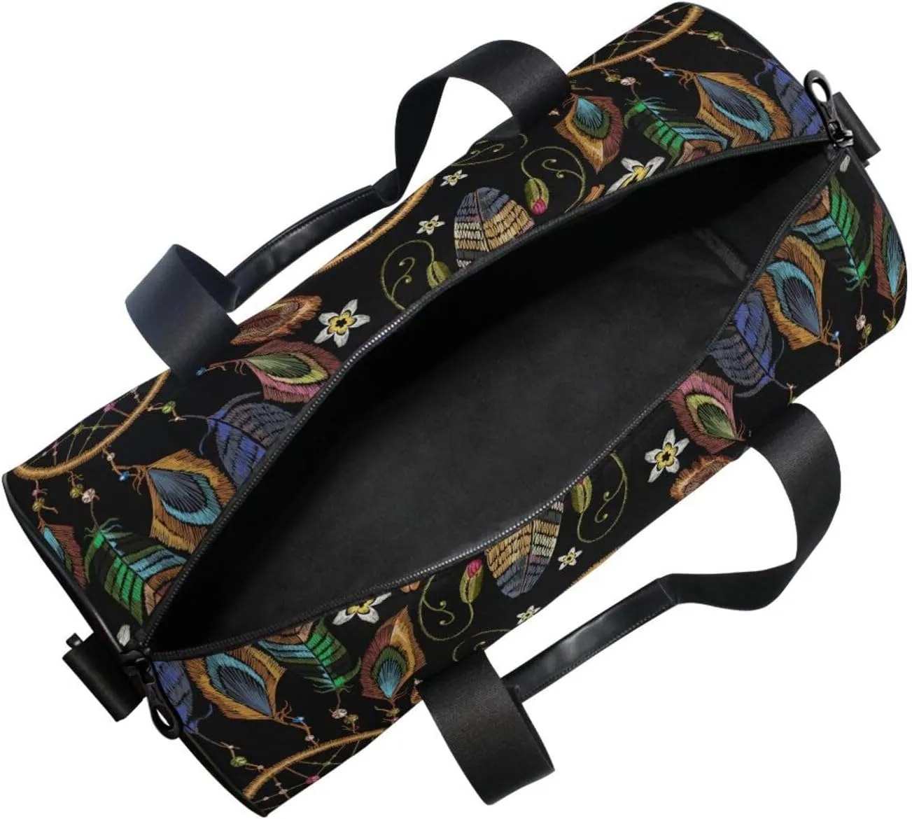 Embroidery Dream Catcher Native American Indian Tribal Feathers Portable Gym Bag, Travel Bag, Luggage bag, Sports Bag, Toiletry Bag with Handles, Detachable Shoulder Strap 17.6 x 9 x 9 inch