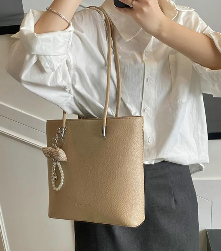 Epsion Pu Leather Shoulder Tote Bag for Women Casual Handbag with Zipper Work Shopper Travel Purse 2025