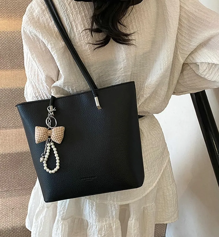 Epsion Pu Leather Shoulder Tote Bag for Women Casual Handbag with Zipper Work Shopper Travel Purse 2025
