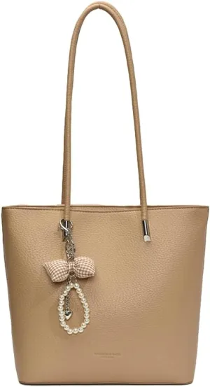 Epsion Pu Leather Shoulder Tote Bag for Women Casual Handbag with Zipper Work Shopper Travel Purse 2025