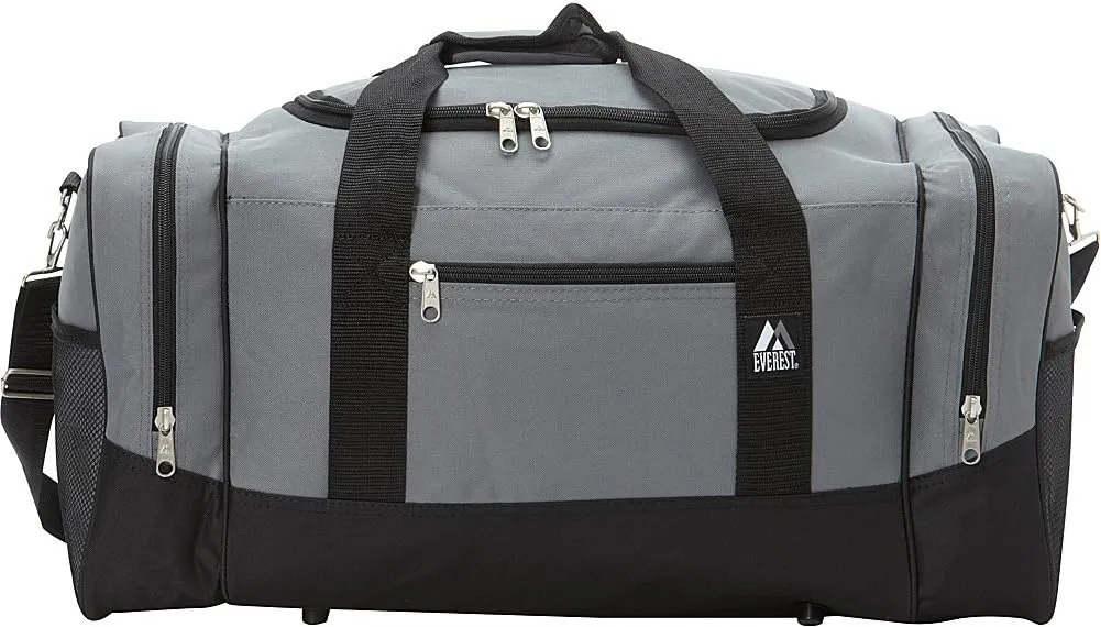 Everest Sporty Travel Duffel Bag, Dark Gray, One Size