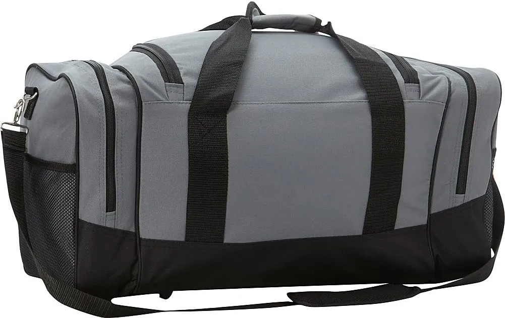 Everest Sporty Travel Duffel Bag, Dark Gray, One Size