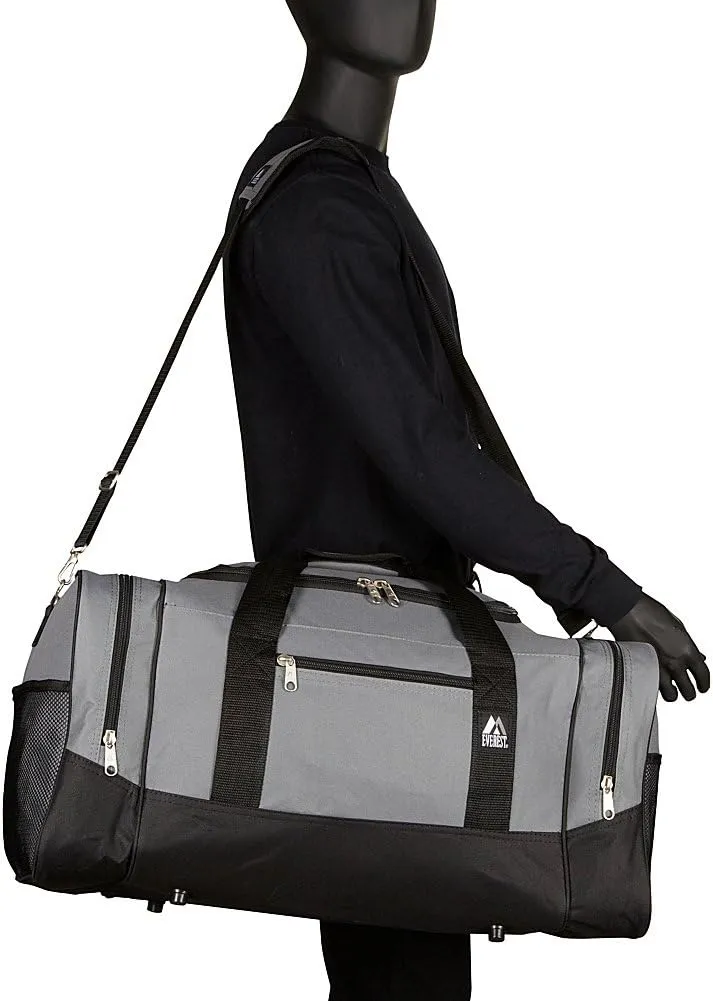 Everest Sporty Travel Duffel Bag, Dark Gray, One Size