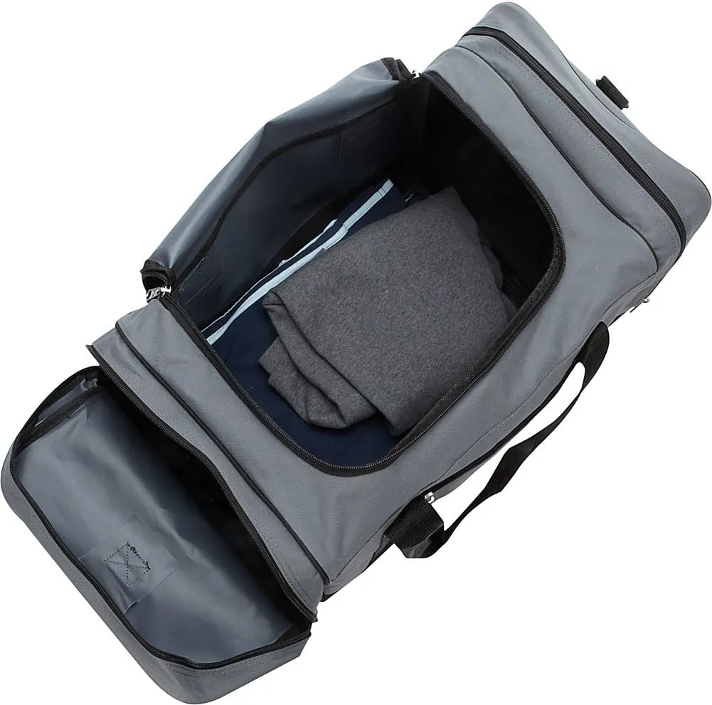 Everest Sporty Travel Duffel Bag, Dark Gray, One Size