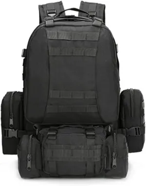 Eysee Backpack, Nylon Trekking Backpack, Camping Hiking Backpack,Men Travelling Bag, Black, 30 cm (L)*50 cm (H)*15 cm (W)