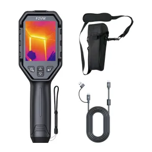 F2VW Thermal Camera 256x192 IR Resolution with 2MP Visual Camera, 640x480 3.2" Screen Thermal Imaging Camera,Super Resolution Image,Dual-Camera Thermal Imager,16 GB Storage,Carrying Case