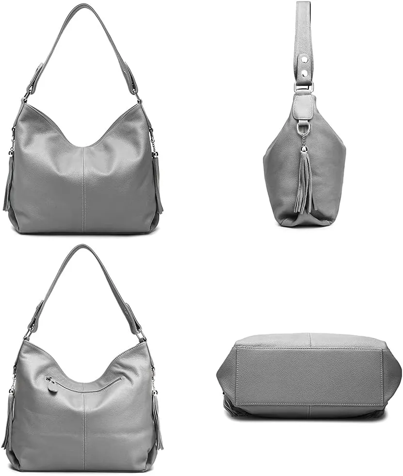 Fashion Soft Real Genuine Leather Tassel Women's Handbag Ladies Shoulder Tote Messenger Hobo Bag Satchel