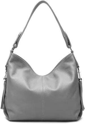 Fashion Soft Real Genuine Leather Tassel Women's Handbag Ladies Shoulder Tote Messenger Hobo Bag Satchel