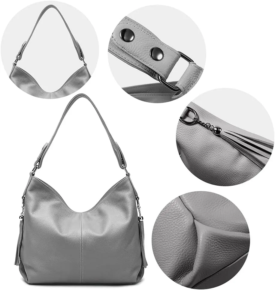 Fashion Soft Real Genuine Leather Tassel Women's Handbag Ladies Shoulder Tote Messenger Hobo Bag Satchel