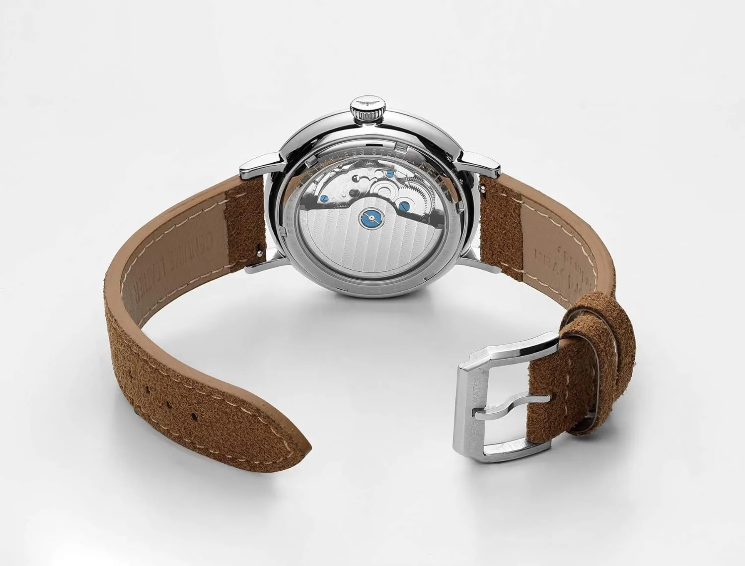FEICE Bauhaus Watch Men's Automatic Watch Mechanical Watches Analog Leather Strap Casual Dress Watches for Men with Domed Mirror - FM202