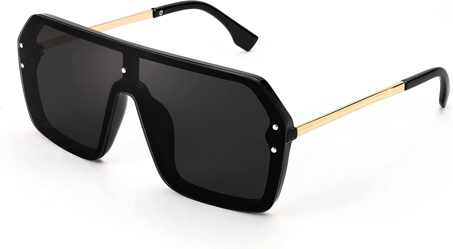 FEISEDY Classic Siamese One Piece Sunglasses Nice Rimless Stylish Retro Design for Women Men B2574